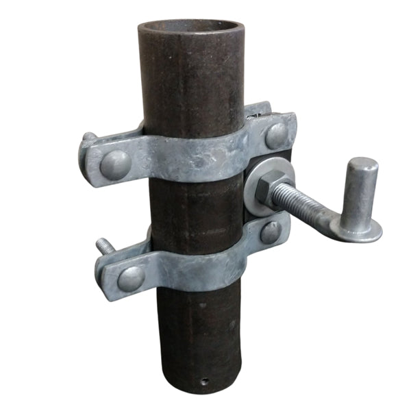 Clamp on gate hinge manufactured and sold from Bullet Fence Systems. If you need an adjustable gate hinge, explore bulletfence.com to find your size today.