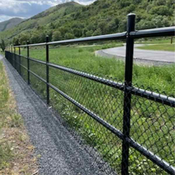 Painted pipe rail fence (3 rail) installed using Fence Bullets, patented no weld pipe connectors. If you are looking for pipe fence fittings or painted pipe fence options, look no further for a fast and simple solution.