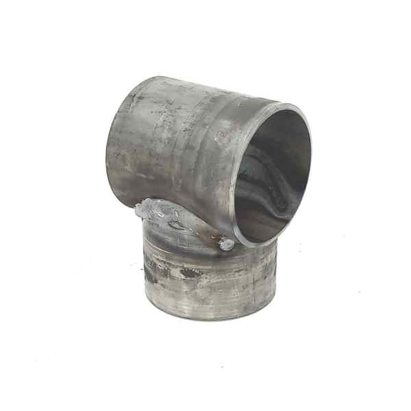 Top rail pipe fence connector. At Bullet Fence, we've done the cutting and welding so you don't have to. Simply slide on to the top of your fence post to complete your top rail fence.