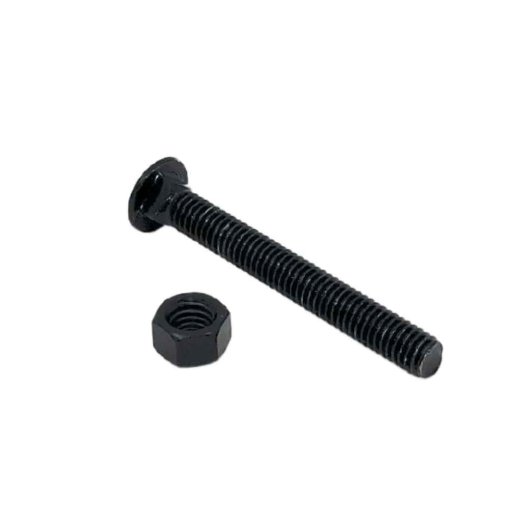 3/8&quot; black powder coated carriage bolt with nut available at Bullet Fence Systems