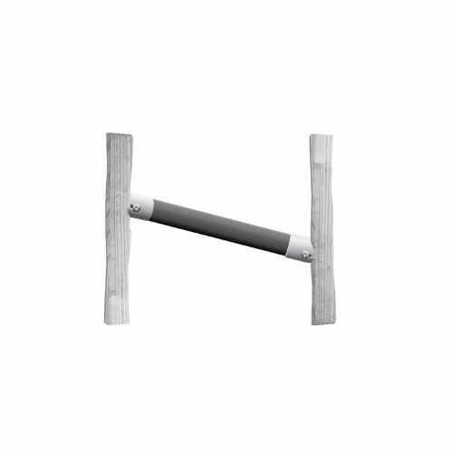 Illustration of a Wood brace Kit, N brace variant, after install. 