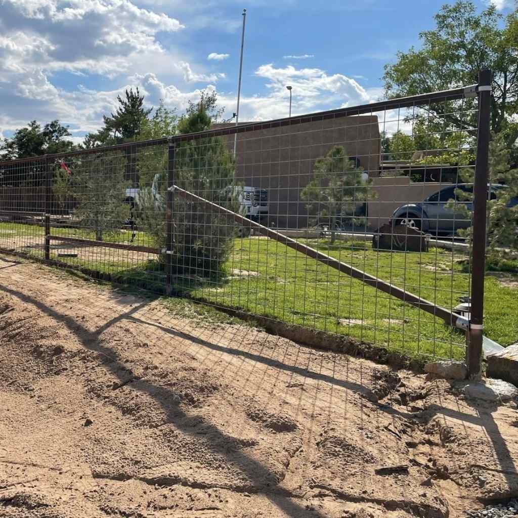 Photo provided from Bullet Fence System&#39;s customer. This customer ordered a variety of kits, however, you can see how the use of the N brace kit closest to the front of the photo. 