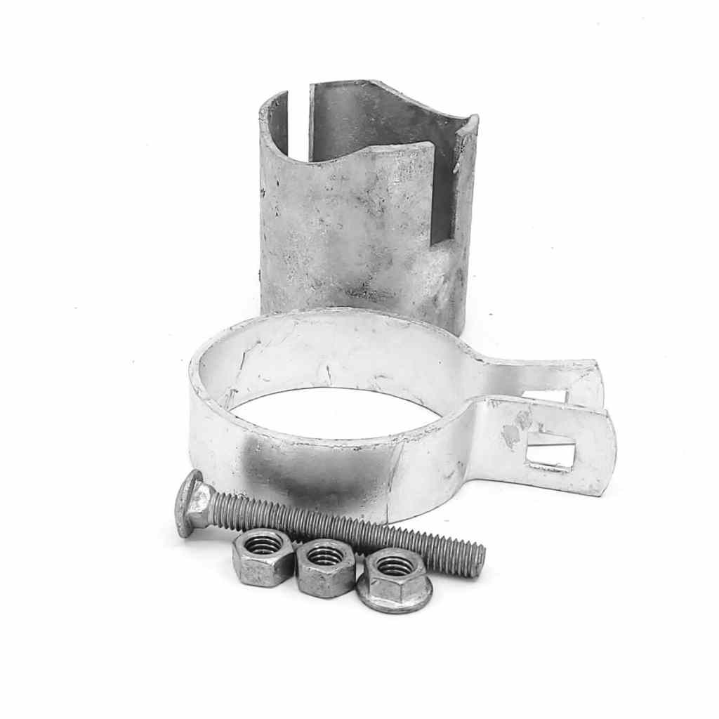 Illustration of rail fence terminal using Bullet Fence System's. Ideal to complete a rail end. For continuous pipe rail fence kits visit the rail fence product page. 