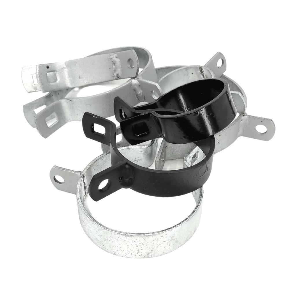 These heavy duty corner bands by Bullet Fence Systems are designed for 90 degree corners. Build for pipe fence corners with ease using these corner bands. Explore corner brace kits for a complete corner brace kit