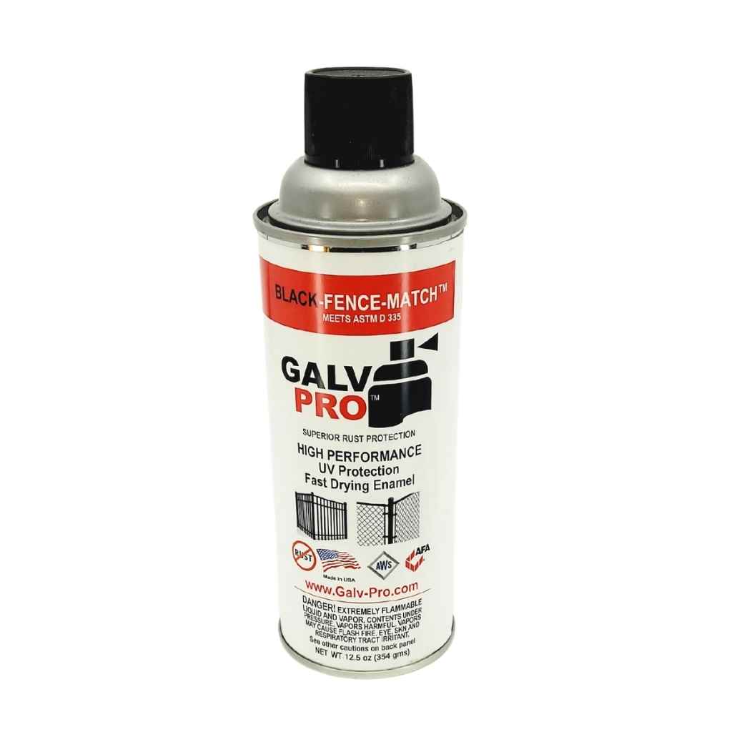 Galv Pro Black Fence Match Paint available at Bullet Fence Systems. High performance, UV protection, fast drying enamel. 
