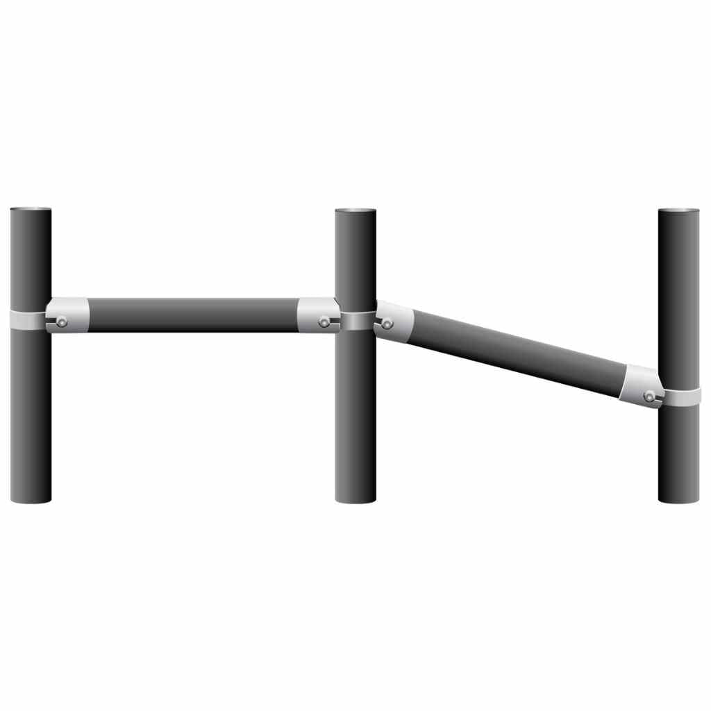 Building a double fence brace? This illustration shows the possibilities of building a no weld fence brace with Bullet Fence Systems HN brace kit. Explore bulletfence.com for more information!