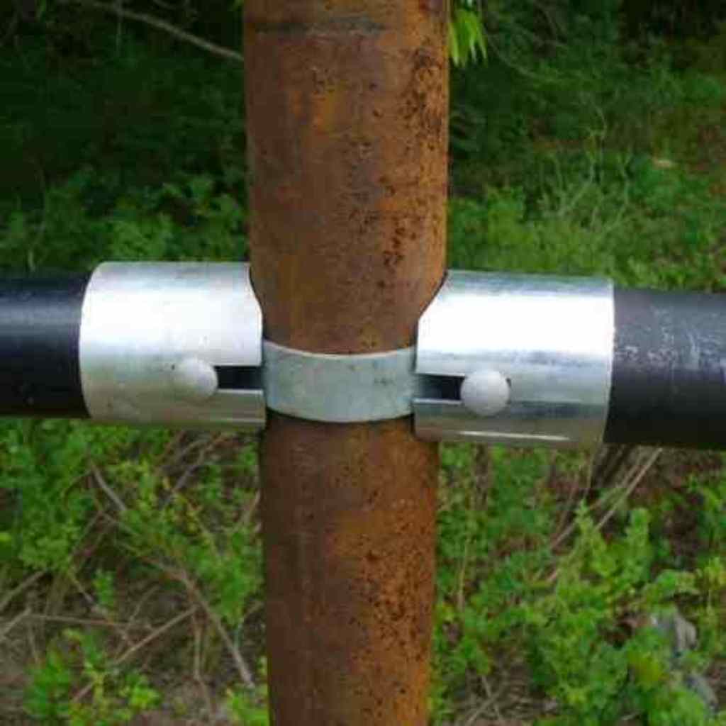 Close up photo of rail fence kit available at bulletfence.com.  